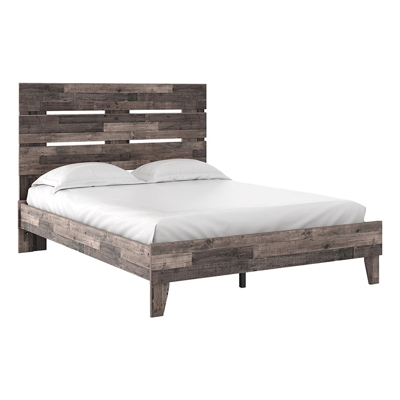 Neilsville - Multi Gray - Queen Panel Platform Bed