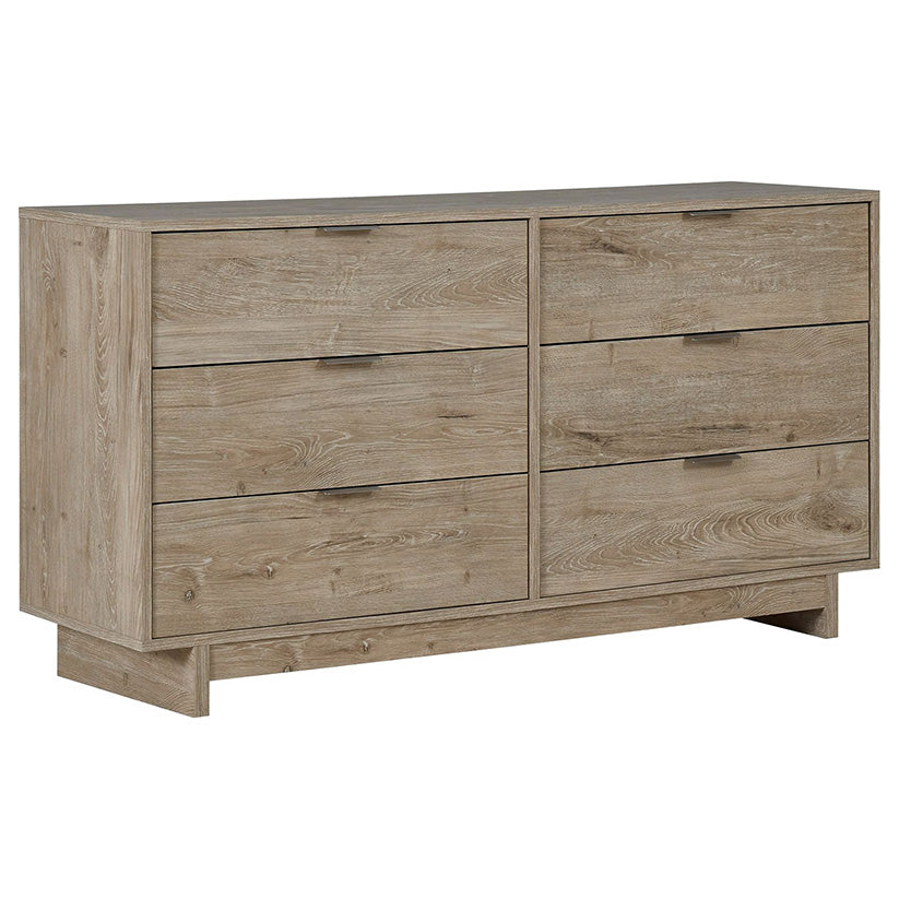 Oliah - Beige - Six Drawer Dresser - 31'' Height