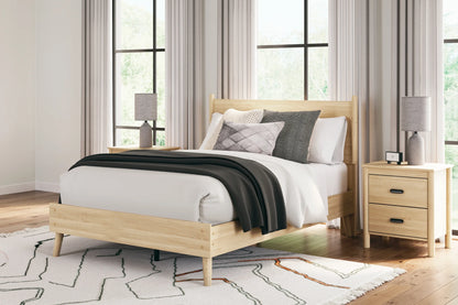 Cabinella - Tan - Full Platform Panel Bed 1