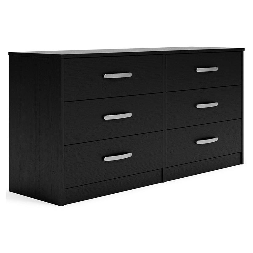 Finch - Black - Six Drawer Dresser - 29'' Height