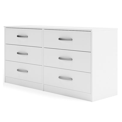 Flannia - White - Six Drawer Dresser - 29'' Height