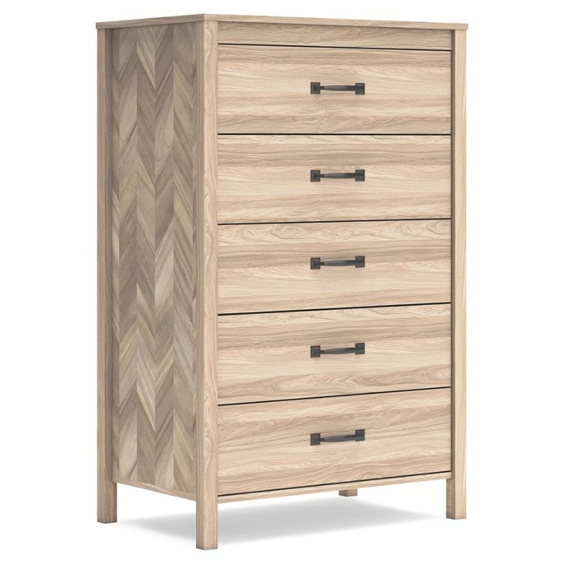 Battelle - Tan - Five Drawer Chest