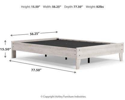 Shawburn - Whitewash - Full Platform Bed 4