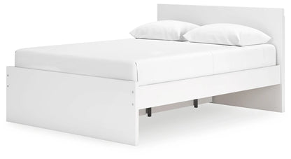 Onita - White - Queen Panel Platform Bed With 1 Side Storage