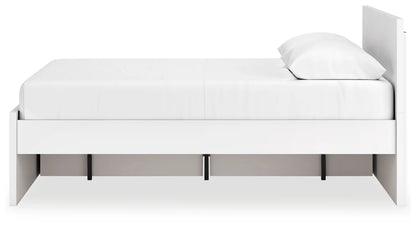 Onita - White - Queen Panel Platform Bed With 1 Side Storage