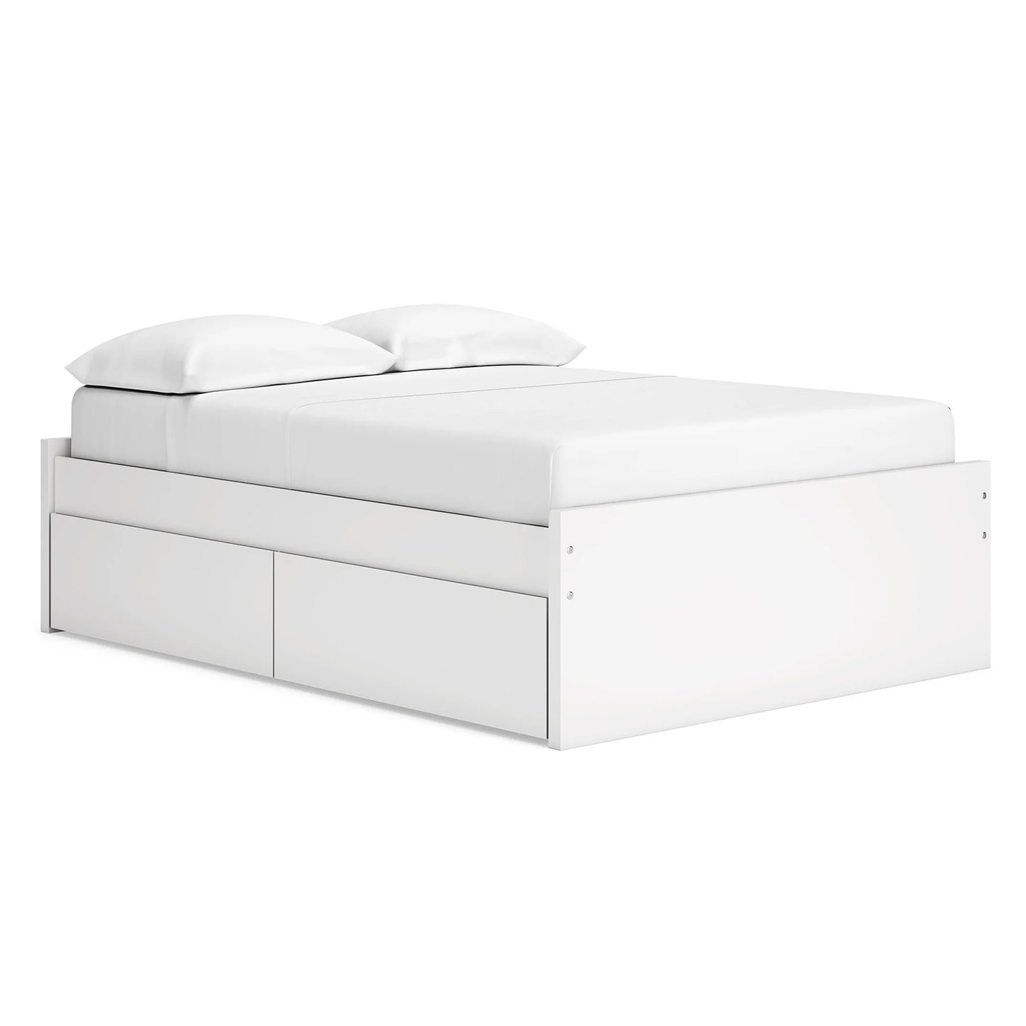 Onita - White - Full Platform Bed With 2 Side Storage