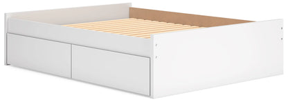 Onita - White - Queen Platform Bed With 2 Side Storage