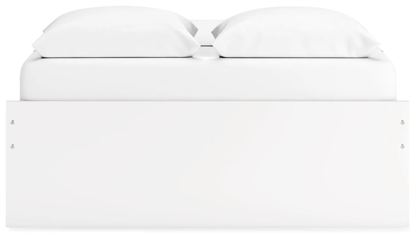 Onita - White - Queen Platform Bed With 2 Side Storage
