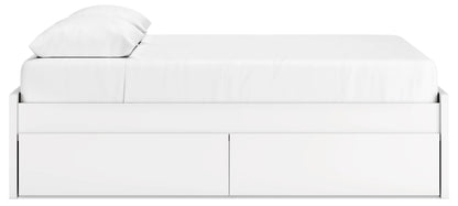 Onita - White - Queen Platform Bed With 2 Side Storage