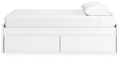 Onita - White - Queen Platform Bed With 2 Side Storage