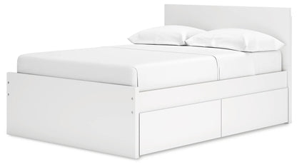 Onita - White - Full Panel Platform Bed With 2 Side Storage