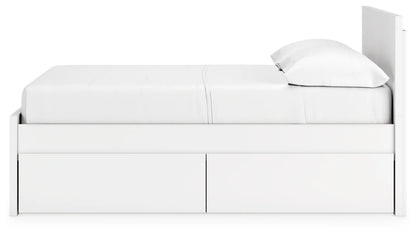 Onita - White - Full Panel Platform Bed With 2 Side Storage