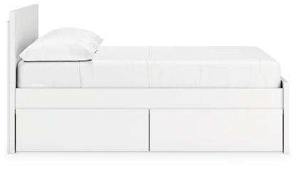 Onita - White - Full Panel Platform Bed With 2 Side Storage