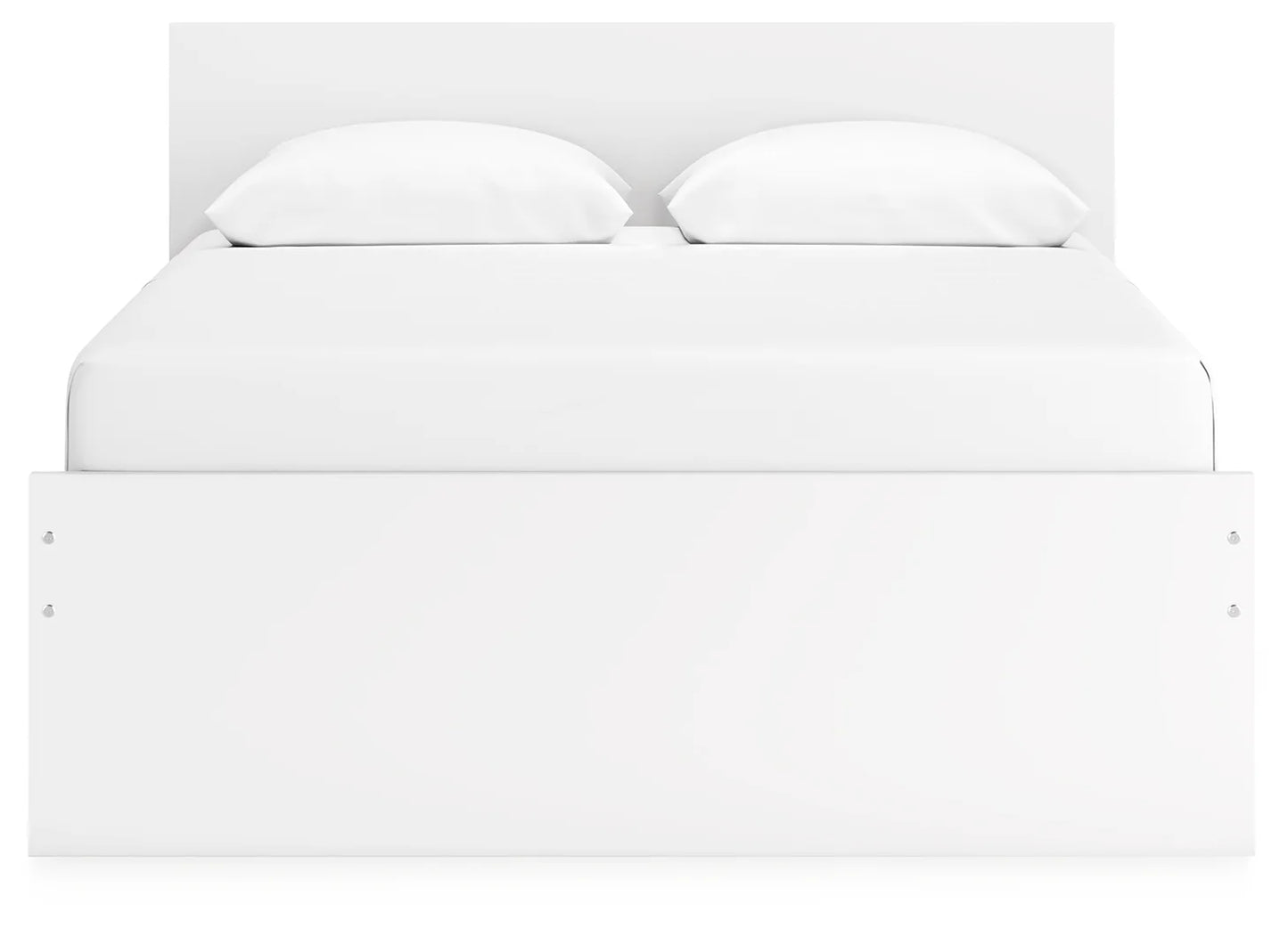 Onita - White - Queen Panel Platform Bed With 2 Side Storage