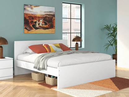 Onita - White - King Panel Platform Bed