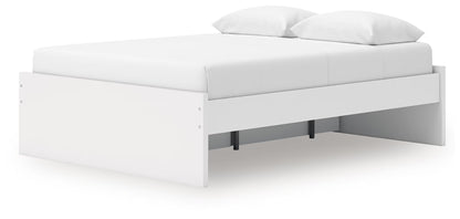 Onita - White - Queen Platform Bed With 1 Side Storage