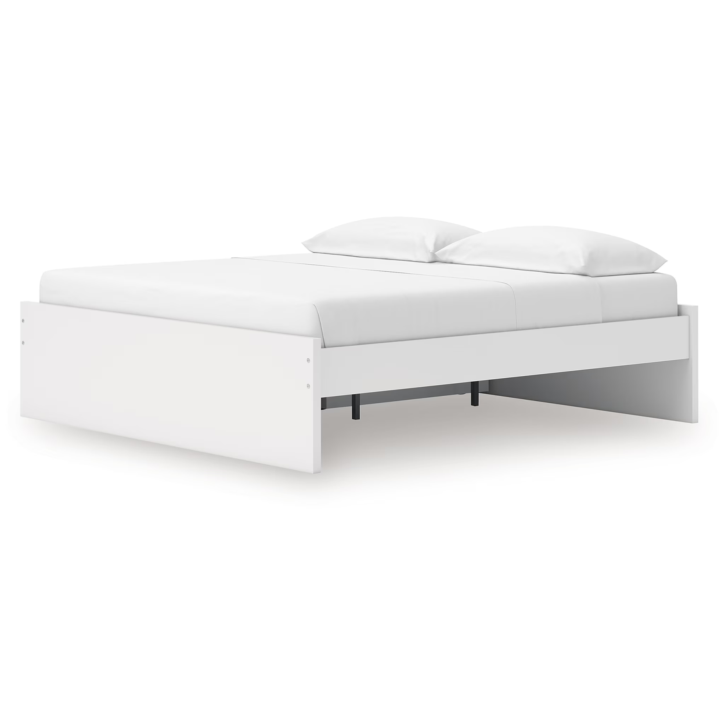 Onita - White - King Platform Bed With 1 Side Storage
