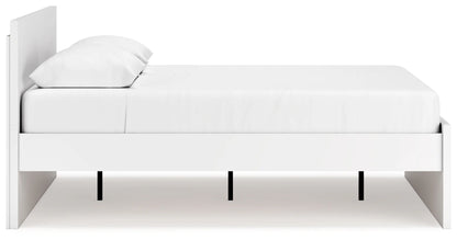 Onita - White - Queen Panel Platform Bed