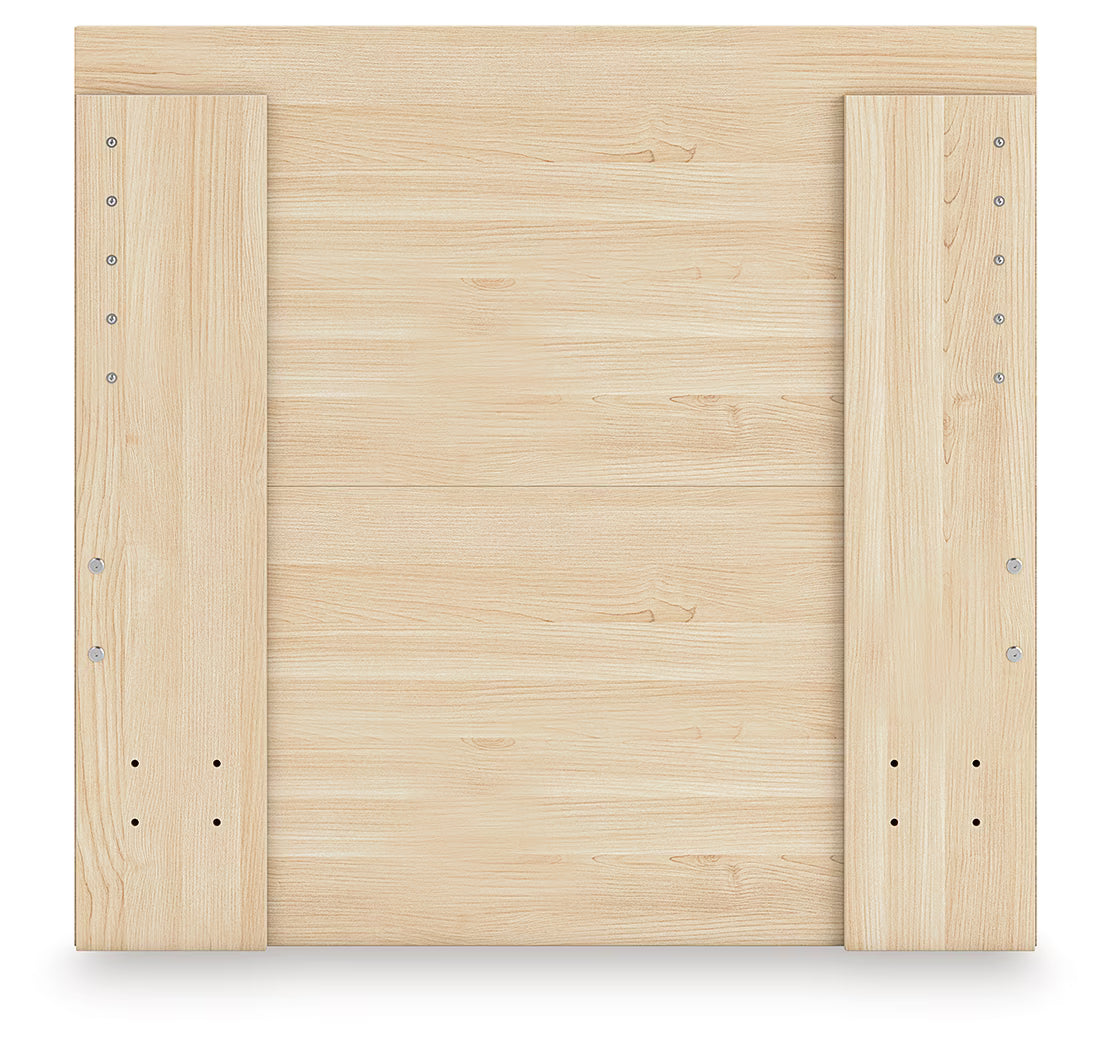 Onita - Natural - Twin Panel Platform Bed With 1 Side Storage