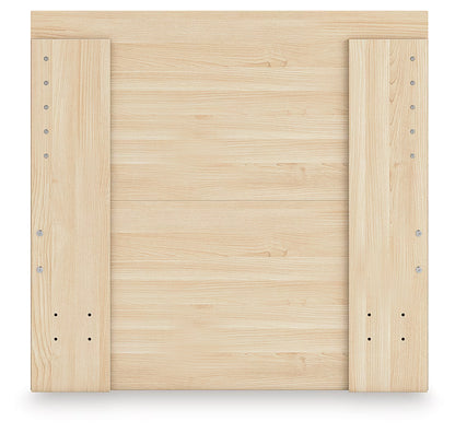 Onita - Natural - Twin Panel Platform Bed With 1 Side Storage