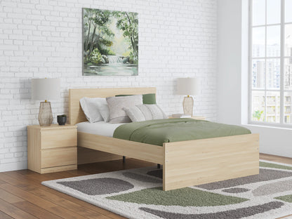 Onita - Natural - Full Panel Platform Bed With 1 Side Storage