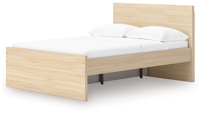 Onita - Natural - Full Panel Platform Bed With 1 Side Storage