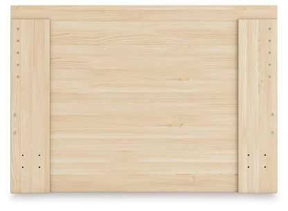 Onita - Natural - Full Panel Platform Bed With 1 Side Storage