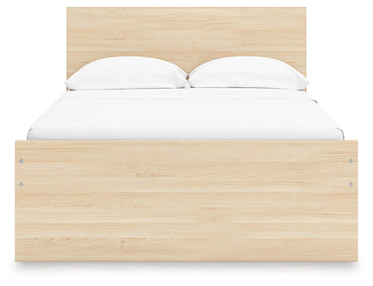 Onita - Natural - Full Panel Platform Bed With 1 Side Storage