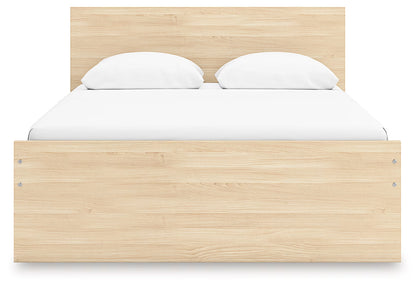 Onita - Natural - Queen Panel Platform Bed With 1 Side Storage