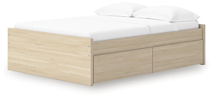 Onita - Natural - Full Platform Bed With 2 Side Storage