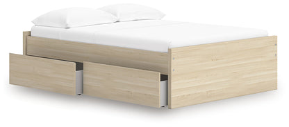 Onita - Natural - Full Platform Bed With 2 Side Storage