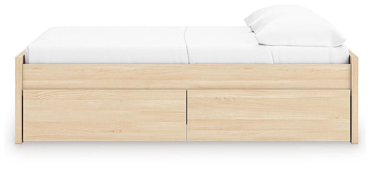 Onita - Natural - Full Platform Bed With 2 Side Storage