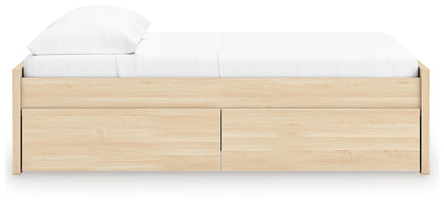 Onita - Natural - Full Platform Bed With 2 Side Storage