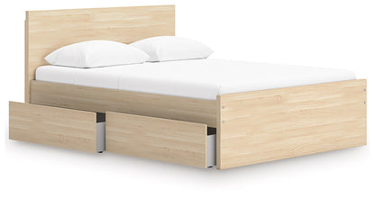 Onita - Natural - Full Panel Platform Bed With 2 Side Storage