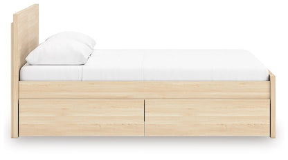 Onita - Natural - Full Panel Platform Bed With 2 Side Storage