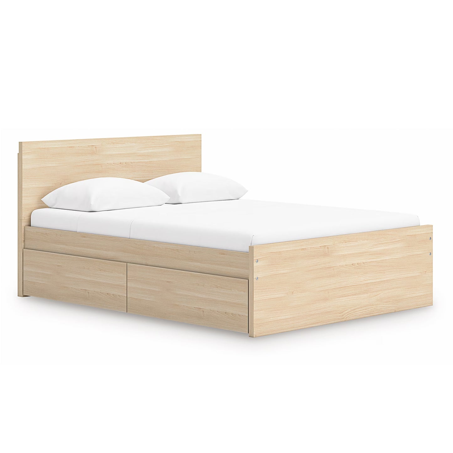Onita - Natural - Full Panel Platform Bed With 2 Side Storage
