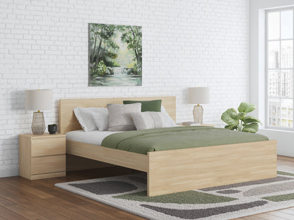 Onita - Natural - Queen Panel Platform Bed With 2 Side Storage