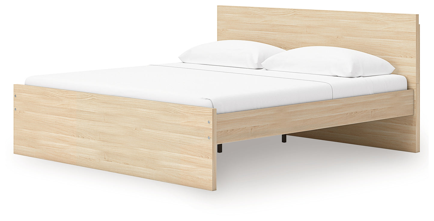 Onita - Natural - Queen Panel Platform Bed With 2 Side Storage
