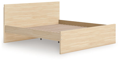 Onita - Natural - Queen Panel Platform Bed With 2 Side Storage
