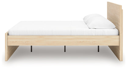 Onita - Natural - Queen Panel Platform Bed With 2 Side Storage