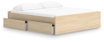 Onita - Natural - King Platform Bed With 2 Side Storage