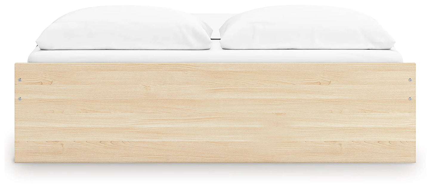 Onita - Natural - King Platform Bed With 2 Side Storage