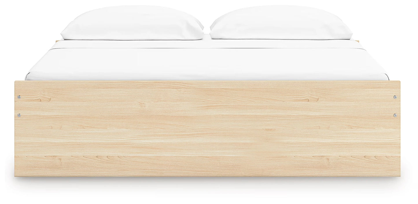 Onita - Natural - King Platform Bed With 2 Side Storage