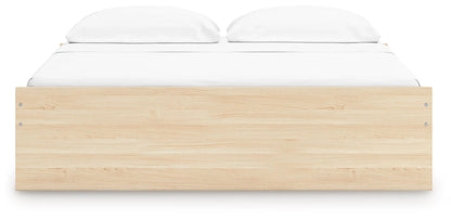 Onita - Natural - King Platform Bed With 2 Side Storage