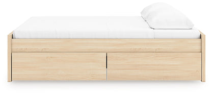 Onita - Natural - King Platform Bed With 2 Side Storage
