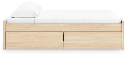 Onita - Natural - King Platform Bed With 2 Side Storage