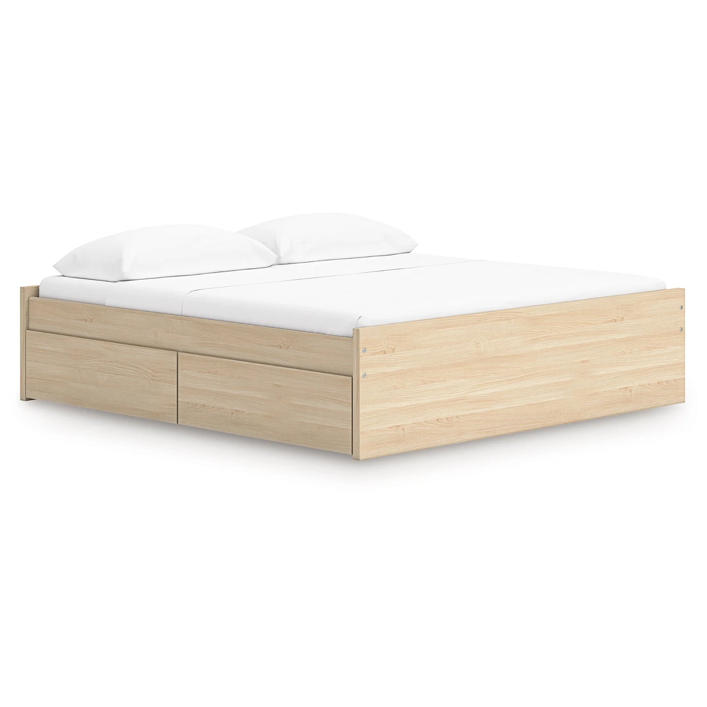 Onita - Natural - King Platform Bed With 2 Side Storage