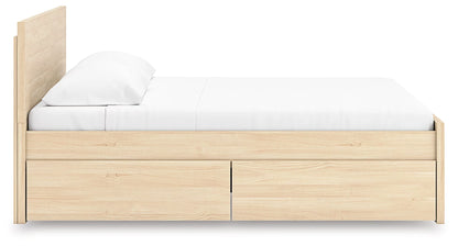 Onita - Natural - King Panel Platform Bed With Storage