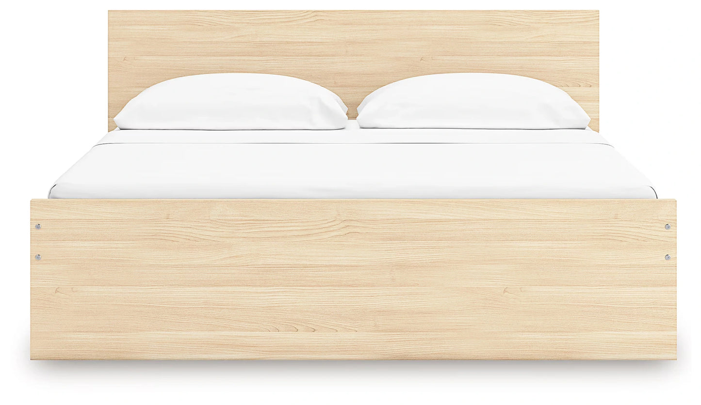 Onita - Natural - King Panel Platform Bed With 2 Side Storage