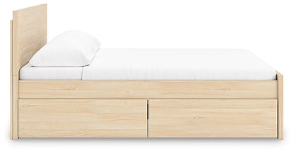 Onita - Natural - King Panel Platform Bed With 2 Side Storage